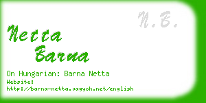 netta barna business card